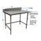 Bk Resources Stainless Steel Work Table W/Open Base, Plastic Feet 5 Riser 48"Wx24"D SVTR5OB-4824 - alternate 4